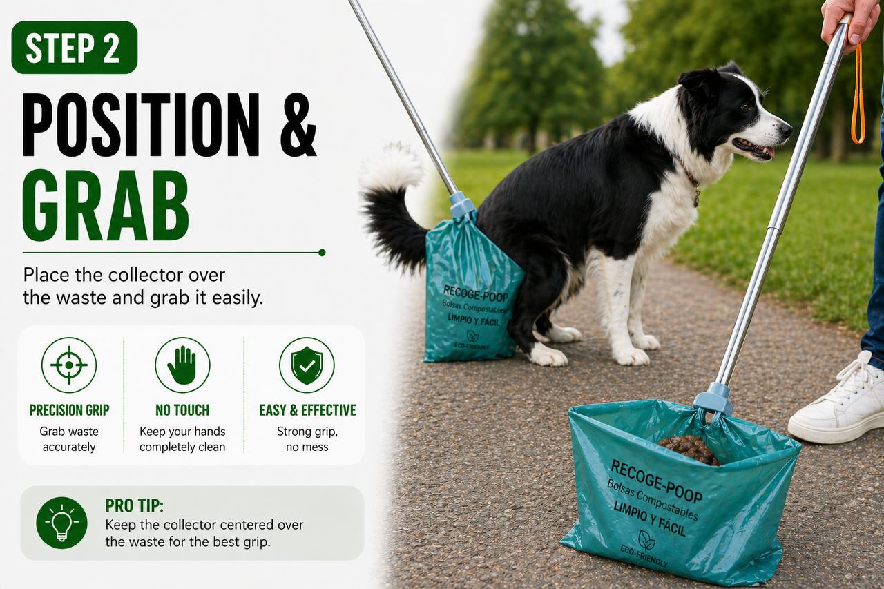 Step 2: Position over waste